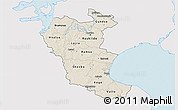 Shaded Relief 3D Map of Roskilde, single color outside