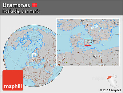 Gray Location Map of Bramsnas