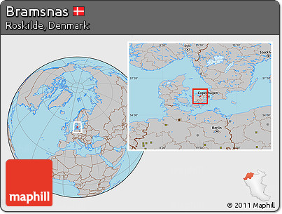 Gray Location Map of Bramsnas