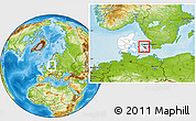 Physical Location Map of Bramsnas, highlighted country, highlighted parent region, within the entire country