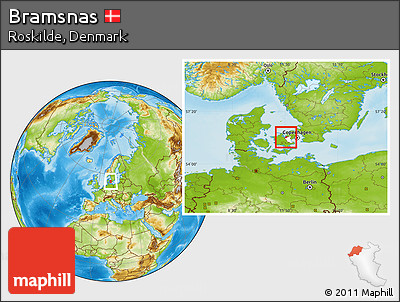 Physical Location Map of Bramsnas, highlighted parent region