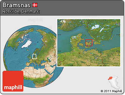 Satellite Location Map of Bramsnas