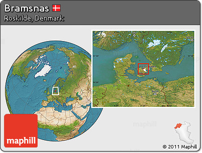 Satellite Location Map of Bramsnas, highlighted parent region