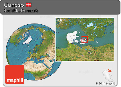 Satellite Location Map of Gundso, highlighted country, highlighted parent region