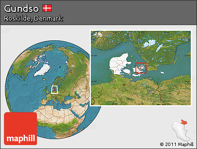 Satellite Location Map of Gundso, highlighted country, highlighted parent region