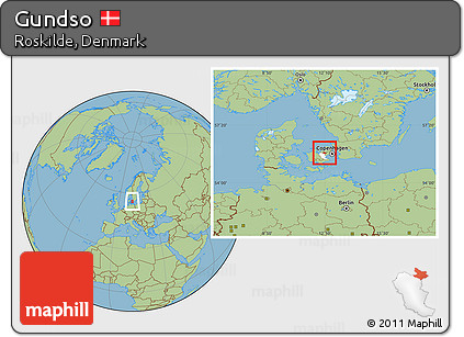 Savanna Style Location Map of Gundso, highlighted parent region
