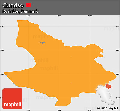 Political Simple Map of Gundso, single color outside