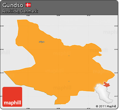 Political Simple Map of Gundso, single color outside