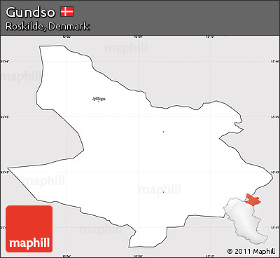 Silver Style Simple Map of Gundso, cropped outside