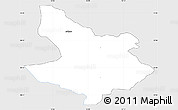 Silver Style Simple Map of Gundso, single color outside