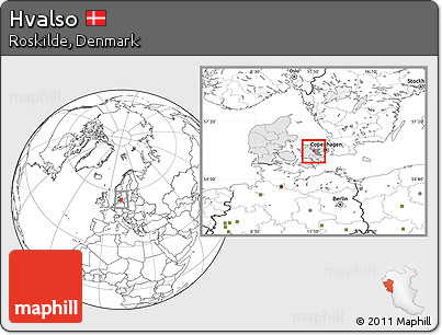 Blank Location Map of Hvalso, highlighted country, highlighted parent region