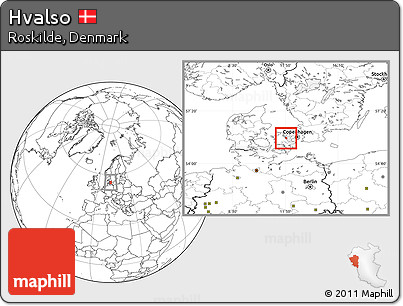 Blank Location Map of Hvalso, highlighted parent region