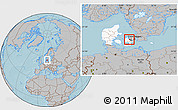 Gray Location Map of Hvalso, highlighted country, highlighted parent region, hill shading