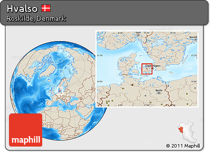 Shaded Relief Location Map of Hvalso