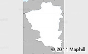 Gray Simple Map of Hvalso, single color outside