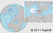Gray Location Map of Lejre, highlighted country