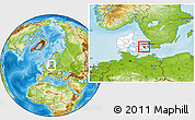 Physical Location Map of Lejre, highlighted country, highlighted parent region, within the entire country