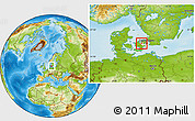 Physical Location Map of Lejre, highlighted parent region