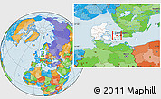 Political Location Map of Lejre, highlighted country