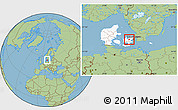 Savanna Style Location Map of Lejre, highlighted country