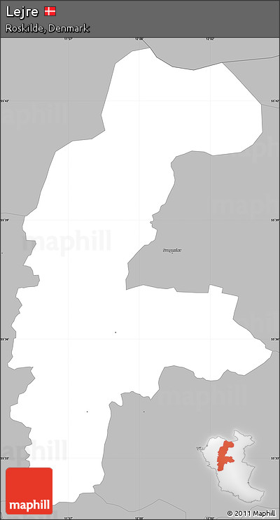 Gray Simple Map of Lejre