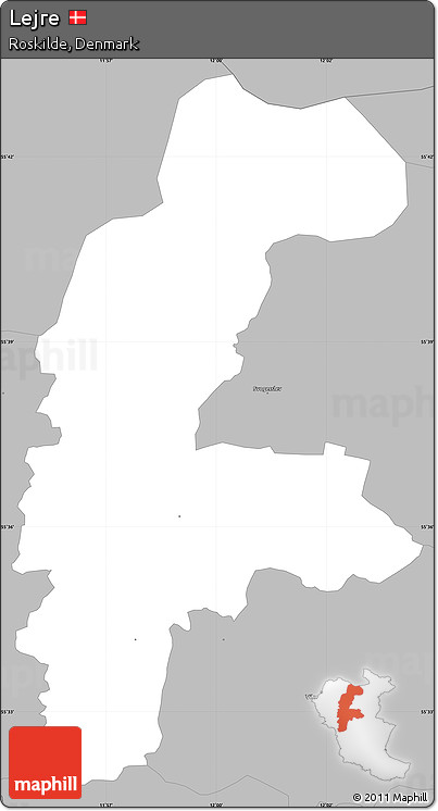 Gray Simple Map of Lejre