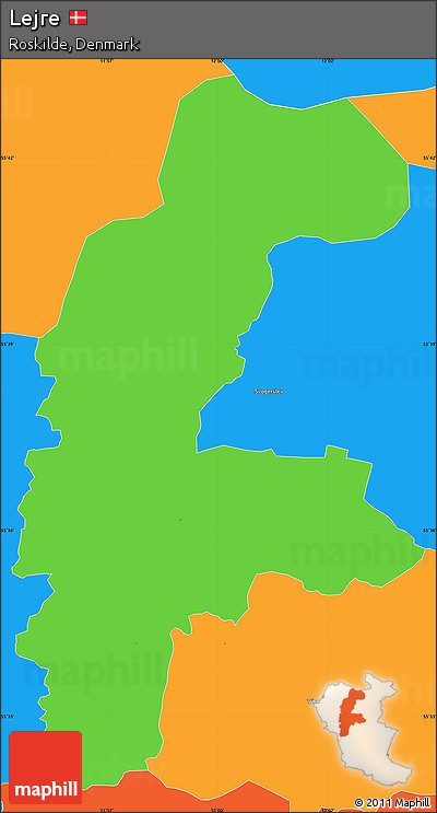Political Simple Map of Lejre