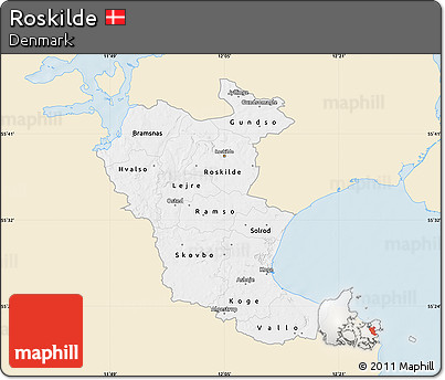 Classic Style Map of Roskilde, single color outside