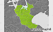 Physical Map of Roskilde, desaturated