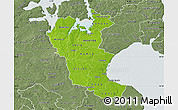 Physical Map of Roskilde, semi-desaturated