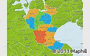 Political Map of Roskilde, physical outside