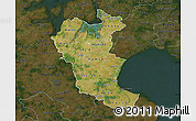 Satellite Map of Roskilde, darken