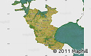 Satellite Map of Roskilde, single color outside