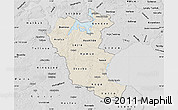 Shaded Relief Map of Roskilde, desaturated
