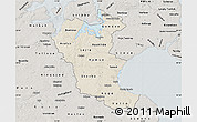 Shaded Relief Map of Roskilde, semi-desaturated