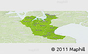 Physical Panoramic Map of Roskilde, lighten