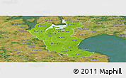 Physical Panoramic Map of Roskilde, satellite outside