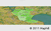 Political Shades Panoramic Map of Roskilde, satellite outside