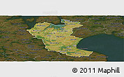 Satellite Panoramic Map of Roskilde, darken