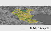 Satellite Panoramic Map of Roskilde, desaturated