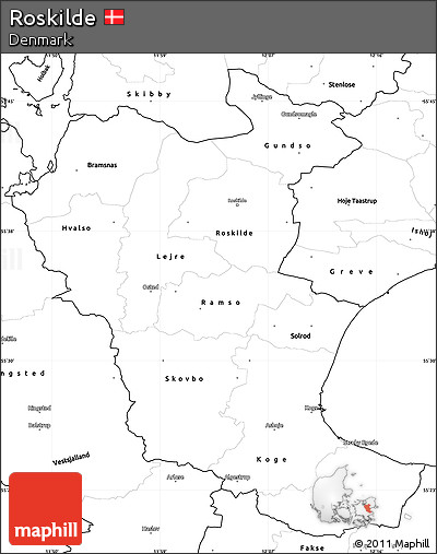 Blank Simple Map of Roskilde