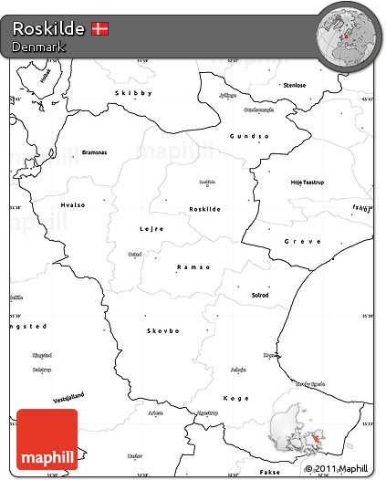 Blank Simple Map of Roskilde