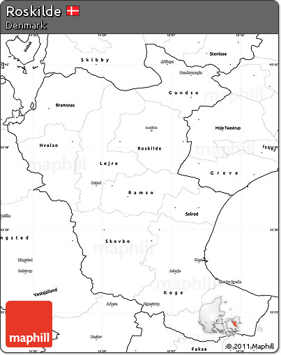 Blank Simple Map of Roskilde