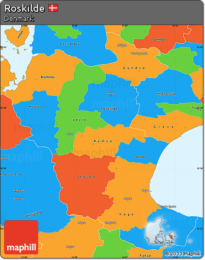 Political Simple Map of Roskilde