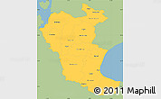 Savanna Style Simple Map of Roskilde, single color outside