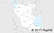 Silver Style Simple Map of Roskilde