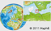 Physical Location Map of Vallo, highlighted country, highlighted parent region