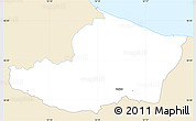 Classic Style Simple Map of Vallo, single color outside