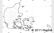 Blank Simple Map of Denmark, cropped outside, no labels
