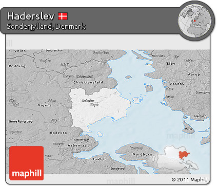 Gray 3D Map of Haderslev